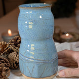 Blue Textured Vase